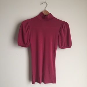 Gap Romantic Retro Puff Sleeve Knit Blouse Top